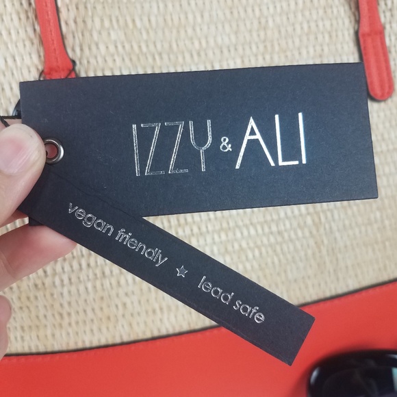 NWT Izzy & Ali Orange Vegan Tote - Picture 3 of 8